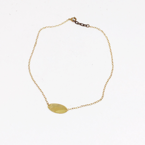 Vintage Forstner 10K Yellow Gold 9" Signet ID Bracelet/Anklet