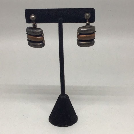 Vintage 1940s/1950s Taxco Modernist Martin Ocampo Mexico, Mixed Metal, Two-Tone