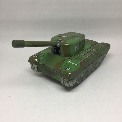 Vintage Cragstan Japan Tin Litho M-50 Toy Tank Friction Toy