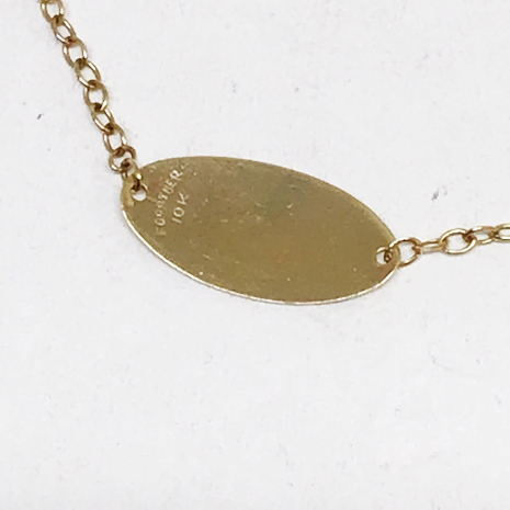 Vintage Forstner 10K Yellow Gold 9" Signet ID Bracelet/Anklet