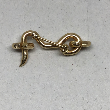 Vintage Gold-Tone "Hook and Eye" Sweetie Brooch