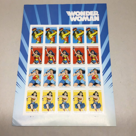 2016 WONDER WOMAN FOREVER STAMP SHEET OF 20 #5149-5152 20 MNH