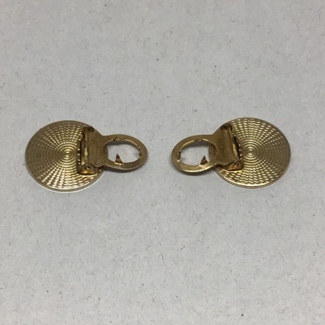 Vintage Initial L.J Monogram High Shine Gold-Tone Dress Clips Vintage Initial L.J Monogram High Shine Gold-Tone Dress Clips