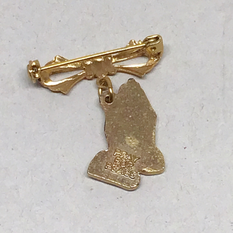 Vintage "Praying Hands", "Pray For Peace" Pin