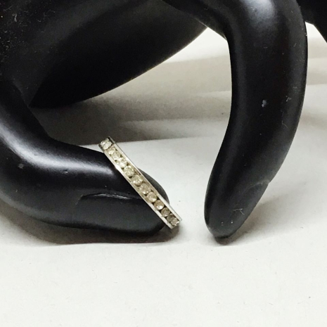 Vintage Channel Set Rhinestone Anniversary Band Ring- Size 6
