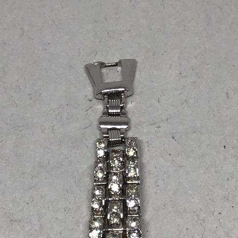 Vintage 1950s Cromwell Swiss Rhinestone Flip-Top Ladies Bracelet Watch- Non Work