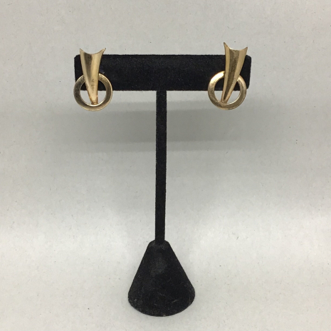 Vintage 1950s Amco 1/20 12K Gold Filled Abstract Screw-Back Earrings