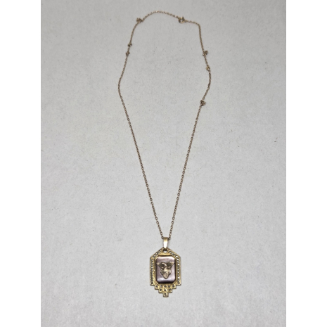 RARE Signed 1941 Harry Iskin Sweetheart Necklace W Point Brown MOP Marcasite 14K