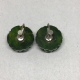 Vintage Green Yellow Bakelite Screw-Back Earrings 