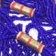 Vintage 1920s/1930s 46" Length Flapper Style Blue Seed Bead Necklace 