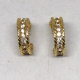 Vintage Gold-Tone Rhinestone Hoop Clip-On Earrings 