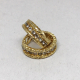Vintage Gold-Tone Rhinestone Hoop Clip-On Earrings 
