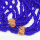 Vintage 1920s/1930s 46" Length Flapper Style Blue Seed Bead Necklace 