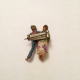 Vintage Set of Two Tiny Worry Doll Pins