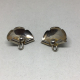 Vintage Silver-Tone Liliypad Clip-On Earrings 