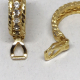 Vintage Gold-Tone Rhinestone Hoop Clip-On Earrings 