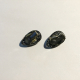 Vintage 1960s Black Lucite Resin Confetti Clip-On Earrings