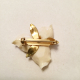 Vintage 1950 Hand Carved Alaskan Ivory Gold Nugget Stika Rose Brooch/Pin