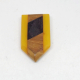 Vintage Butterscotch Bakelite with Geometric Wood Inlay Fur Clip