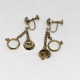 Vintage 1950s "Engagement Ring & Wedding Bell" Drop Dangle Screw-Back Earrings