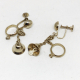 Vintage 1950s "Engagement Ring & Wedding Bell" Drop Dangle Screw-Back Earrings