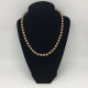 Stunning Gold Color Faux Pearl Necklace