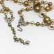 Vintage Japan Gold and Silver Double String Bead Necklace