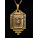 RARE Signed 1941 Harry Iskin Sweetheart Necklace W Point Brown MOP Marcasite 14K