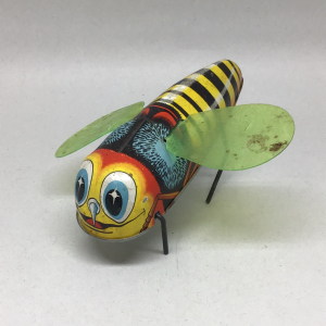 Vintage Shackman NY Tin Litho Wind-Up Bee Toy