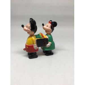 Vintage Walt Disney Louis Marx  1950s Mickey and Minnie Mouse Ramp Walker