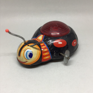 Vintage 1960 Japan Kanto Toys Friction Toy Windup Lady Bug