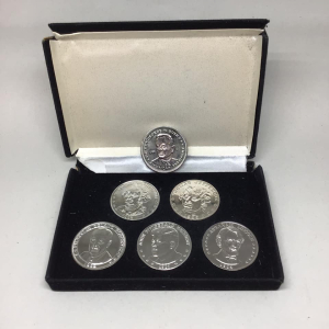 National Historic Mint American Presidents 5 Coin Commemorative Set W/Extra George W Bush Coin.