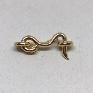 Vintage Gold-Tone "Hook and Eye" Sweetie Brooch