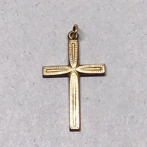 Vintage 1960s 1/20th 10K Gold-Filled Cross Pendant Charm