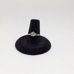 Vintage Cubic Zirconia Solitaire Ring- Size 7 1/2