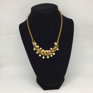 Vintage Cha Cha Faux Pearl Gold Necklace