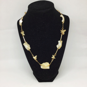♥︎ Vintage Chunky Mother of Pearl Icicle Chain 24" Necklace